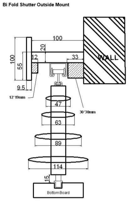 Bi-Fold Plantation Shutters with Track - Image 3