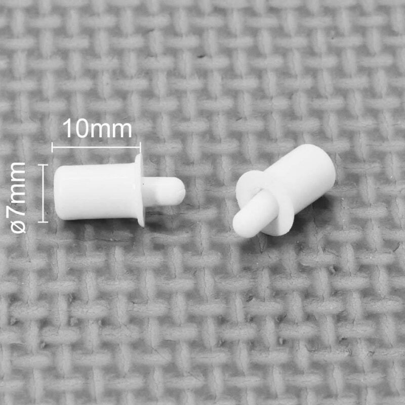 Short spring-loaded shutter louvre pins showing 7 mm body diameter and 10 mm body length